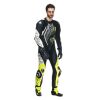 Dainese AUDAX D-ZIP 1PC PERF závodní kombinéza černá/fluo-žlutá vel.48